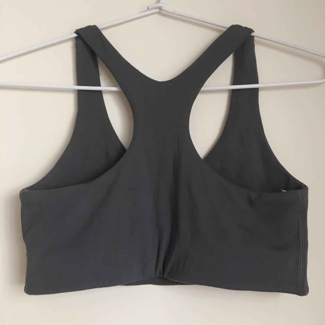 xs dark grey sports bra - Depop