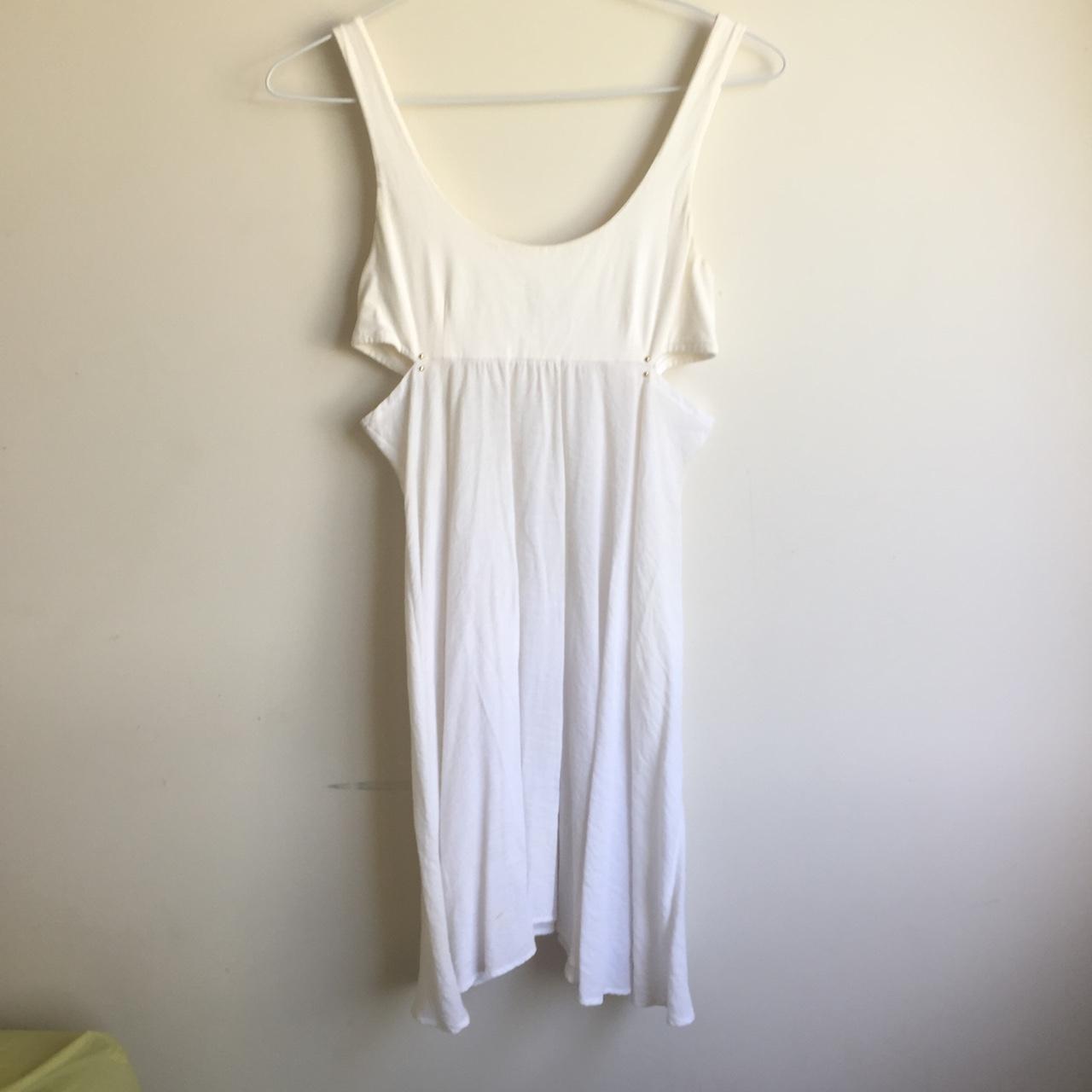 Women's White and Gold Dress | Depop