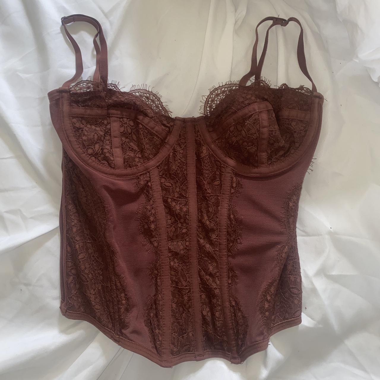 UO Brown Modern Love Corset No longer sold on UO,... Depop