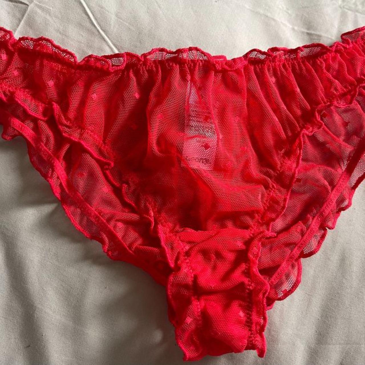 George Asda Red Mesh Brazilians These panties are a... - Depop