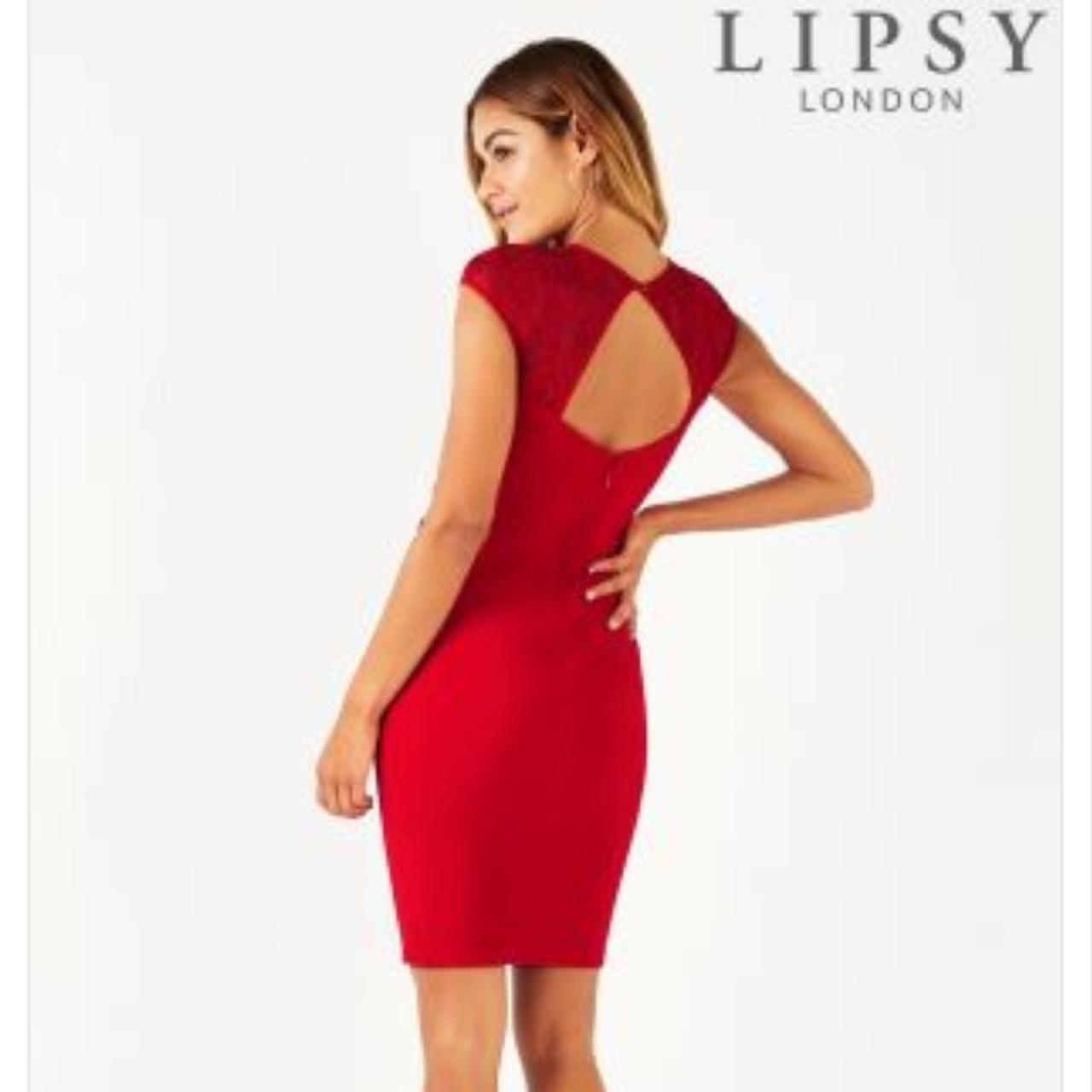 Lipsy london red store dress