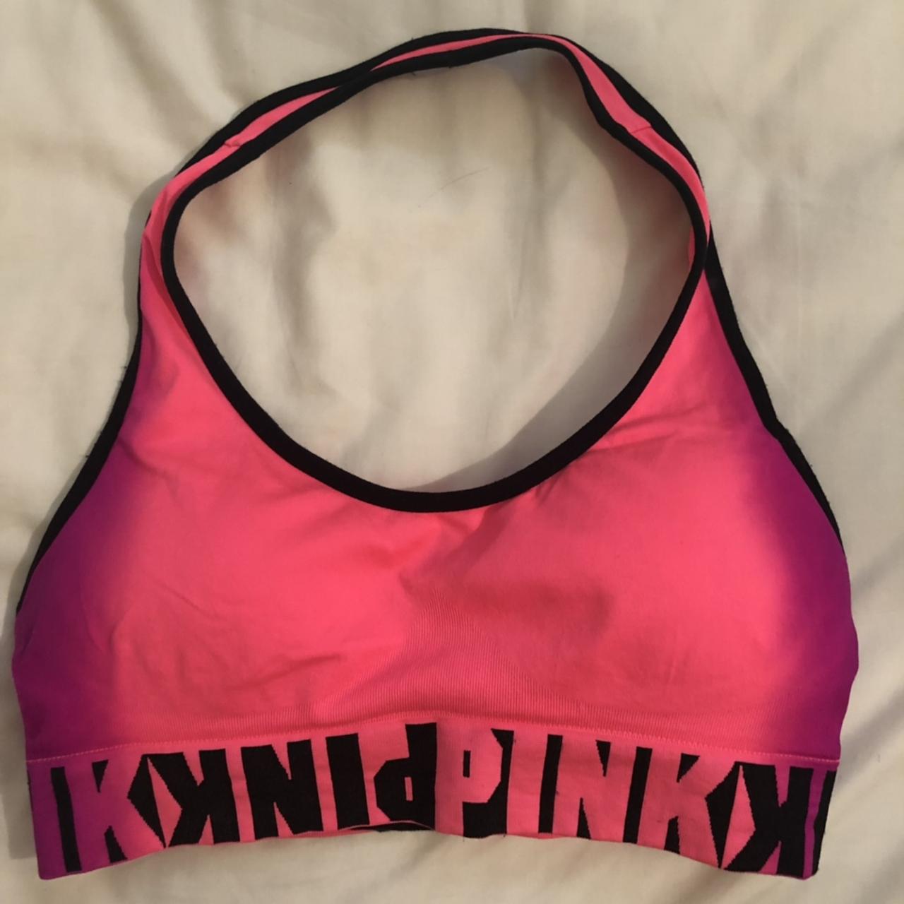 VS pink padded sports bra