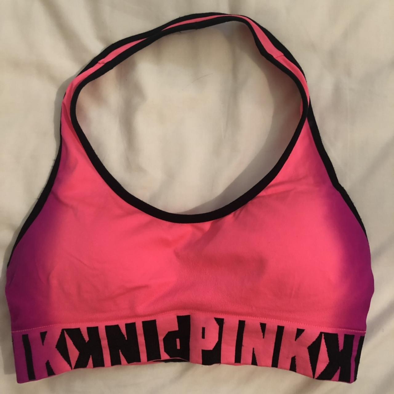 Victoria's Secret pink sports bra Padded Size small - Depop