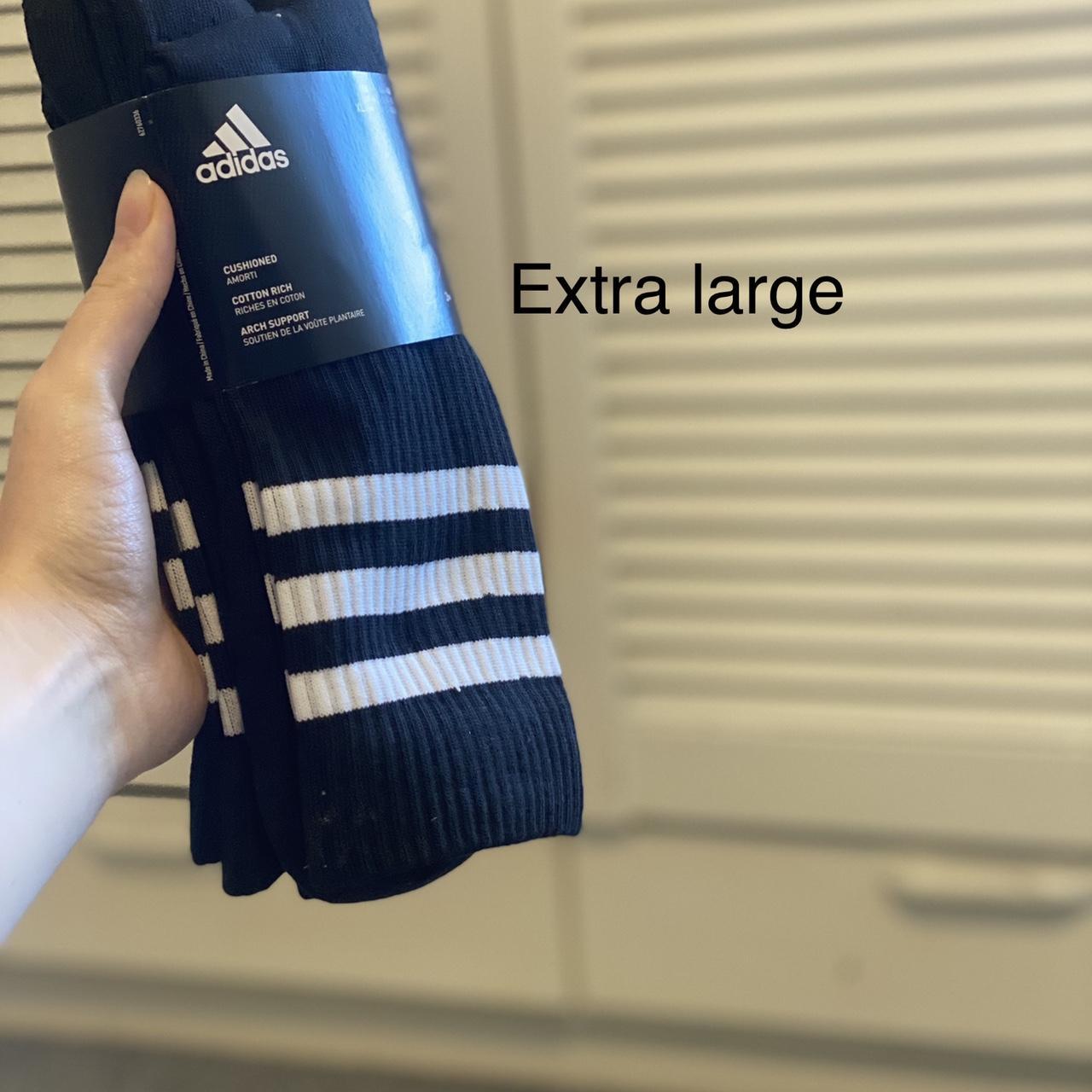 Black and white adidas striped crew socks Pack of... - Depop
