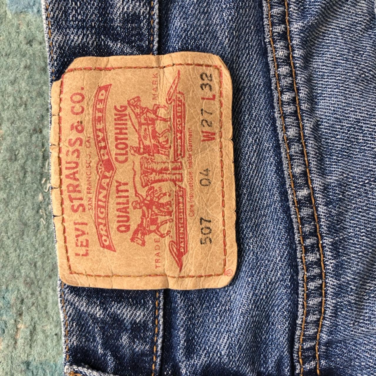 Amazing levi 507 jeans w27 L32. Fraying at cuffs of... Depop