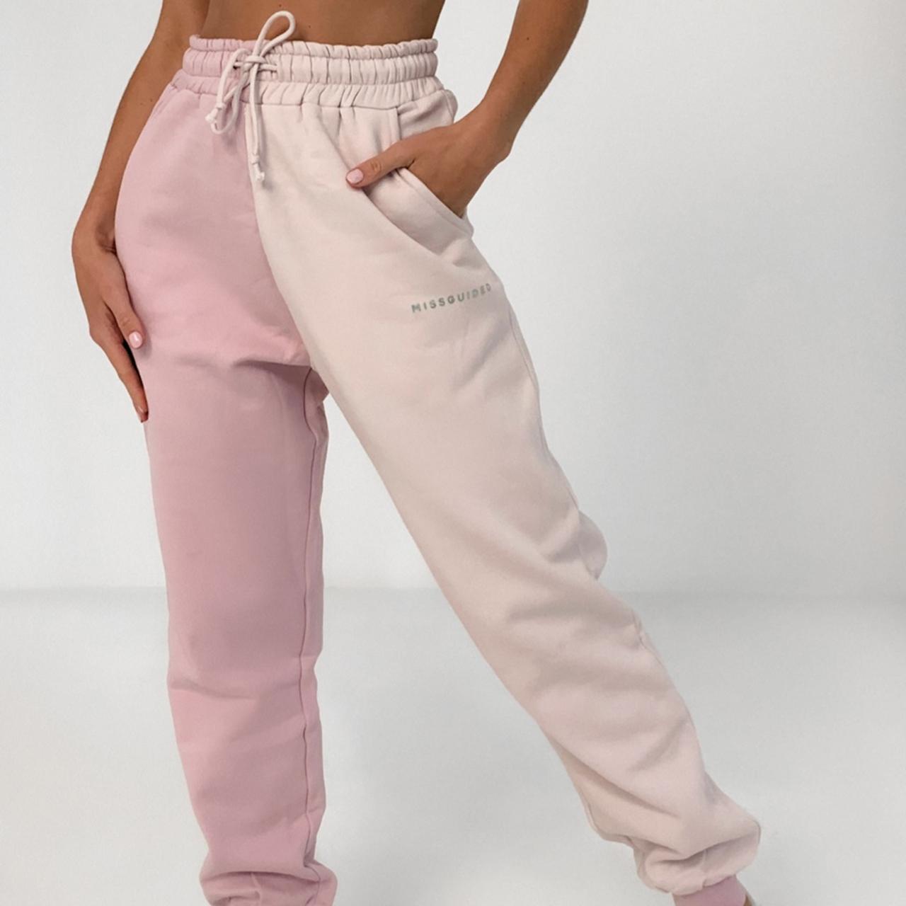 Missguided pink joggers sale