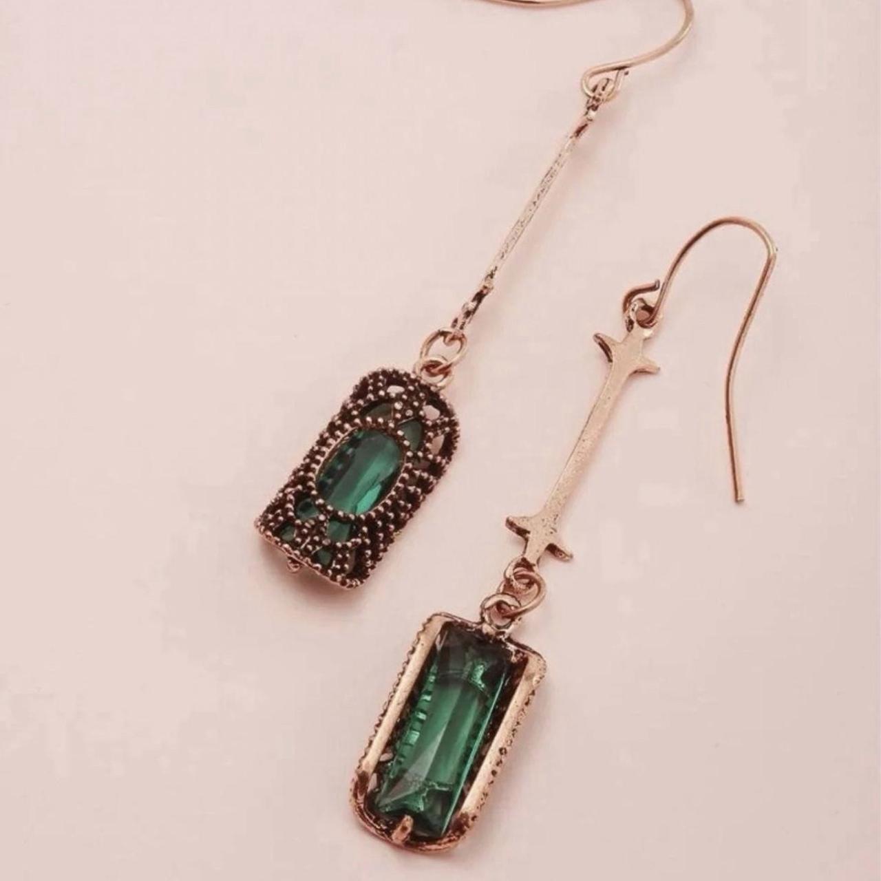 Product Image 2 - Gemstone Decor Geometric Drop Earrings.