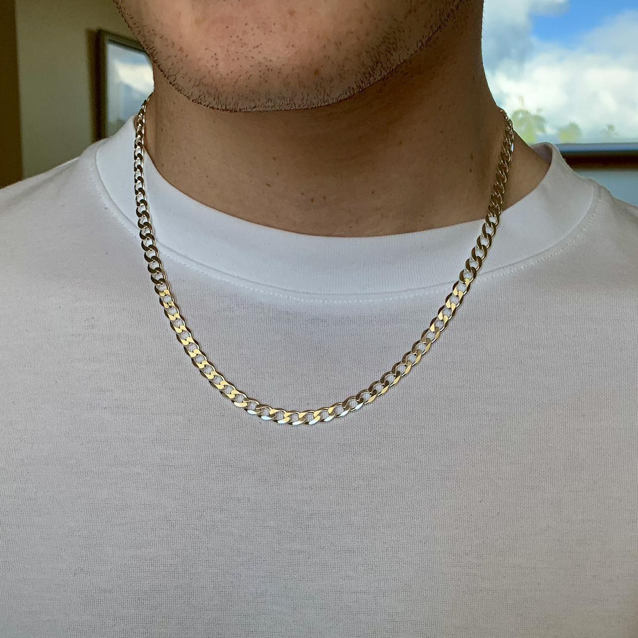 Solid sterling silver on sale cuban link chain