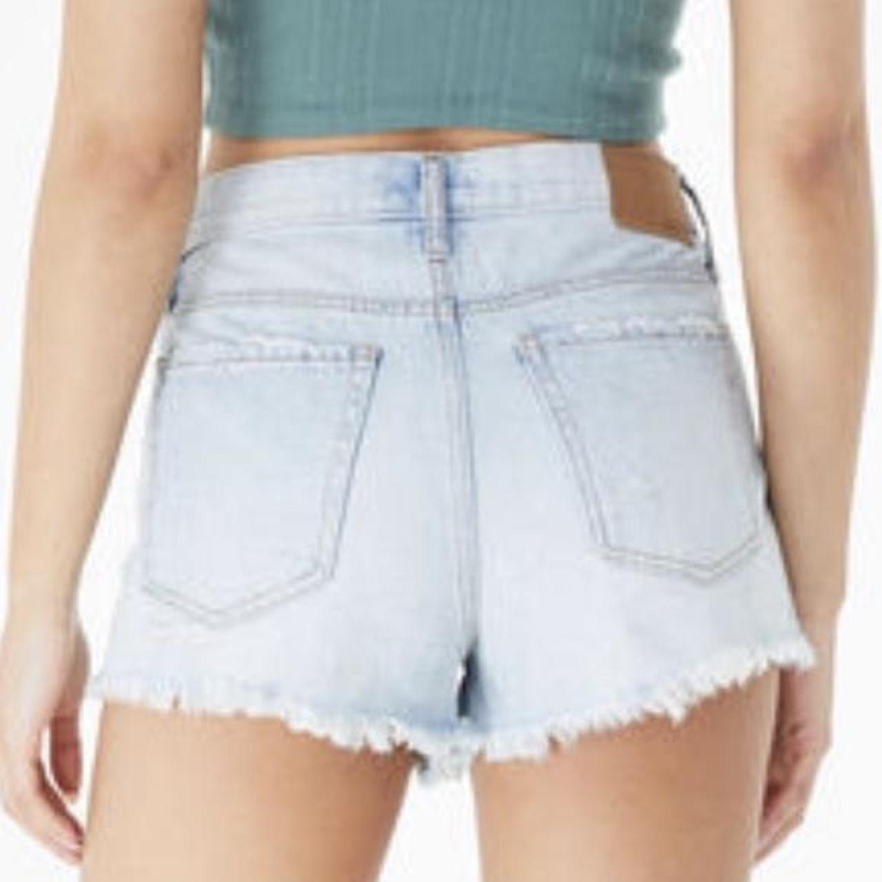 ripped jean shorts size 0 never worn tagged for... Depop