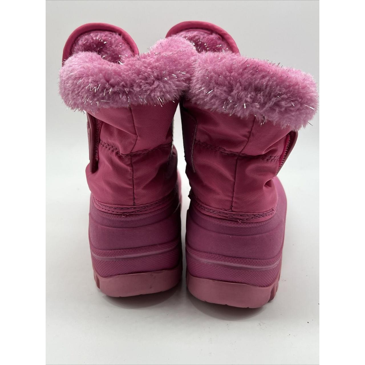 Cat & Jack Fuchsia Pink Snow Boots- Size 12. - Depop