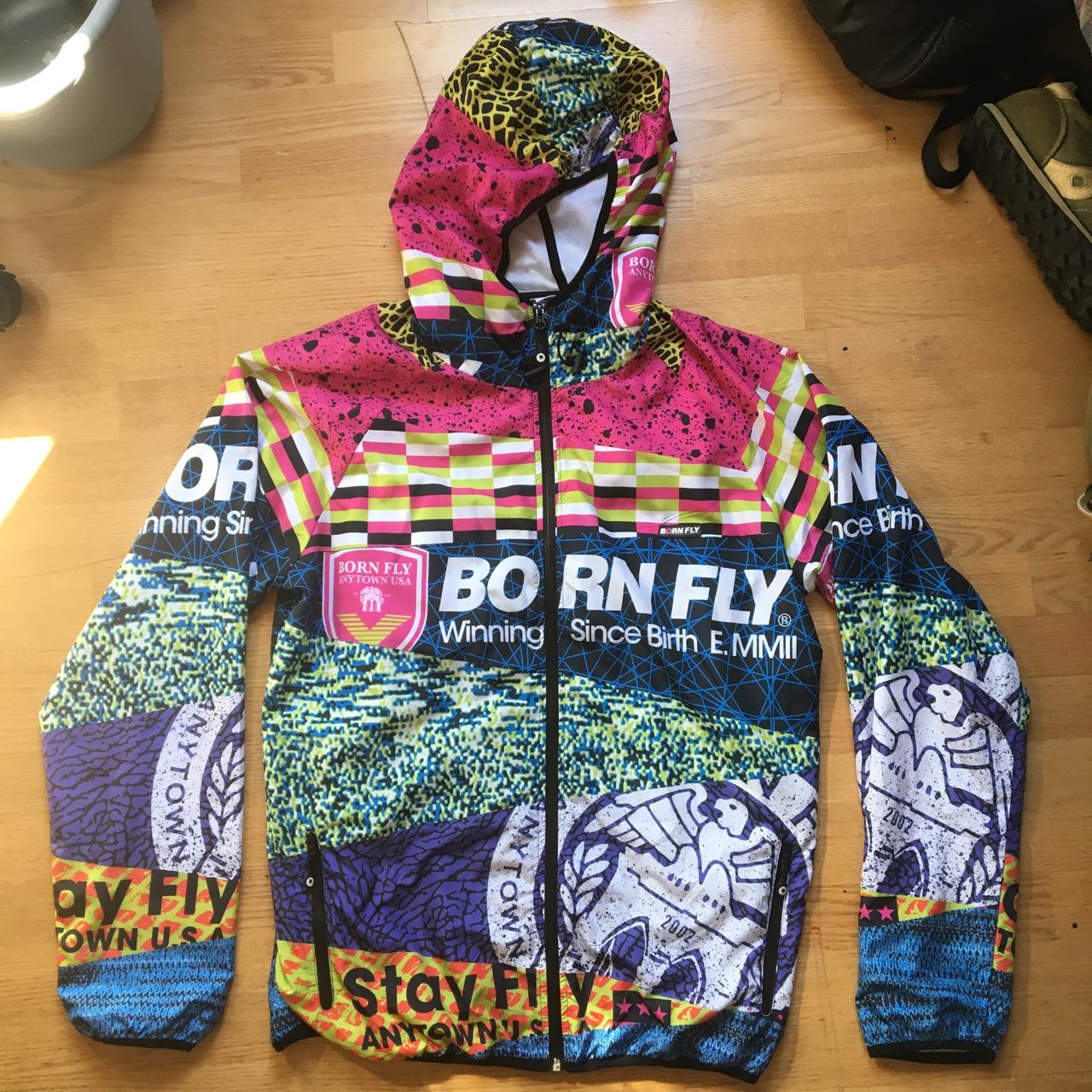 Born Fly Windbreaker Jacket Size XL Price... - Depop