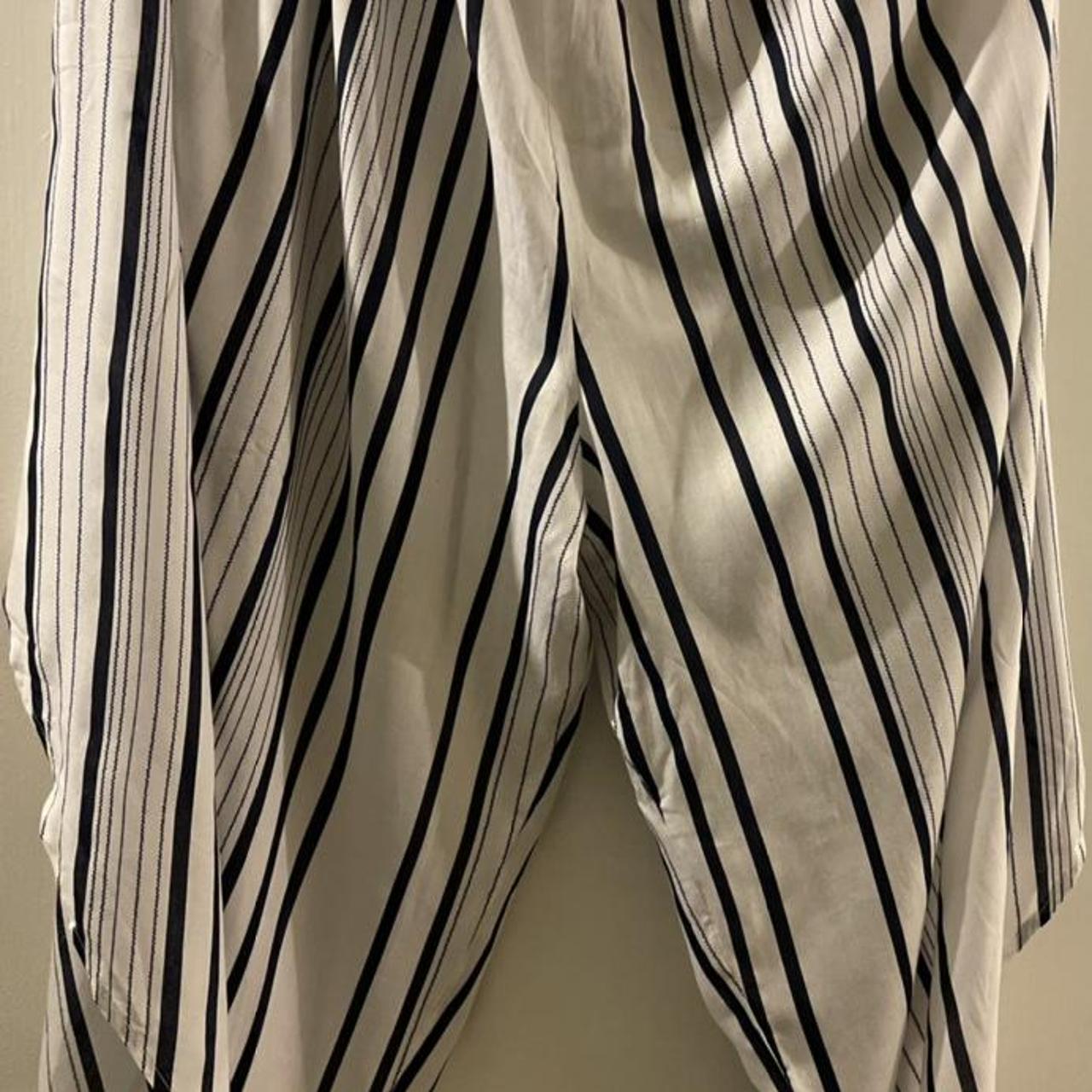 Trousers Blue and white stripped trousers with... - Depop