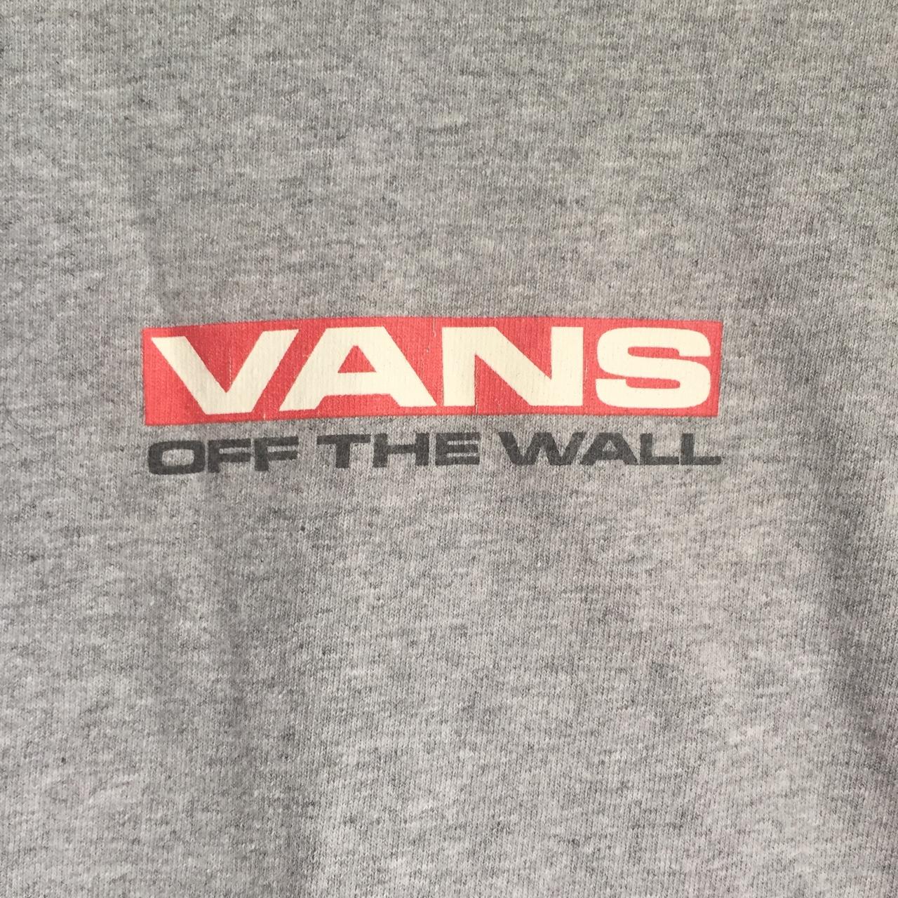 Vans Men's Grey and Red Sweatshirt | Depop