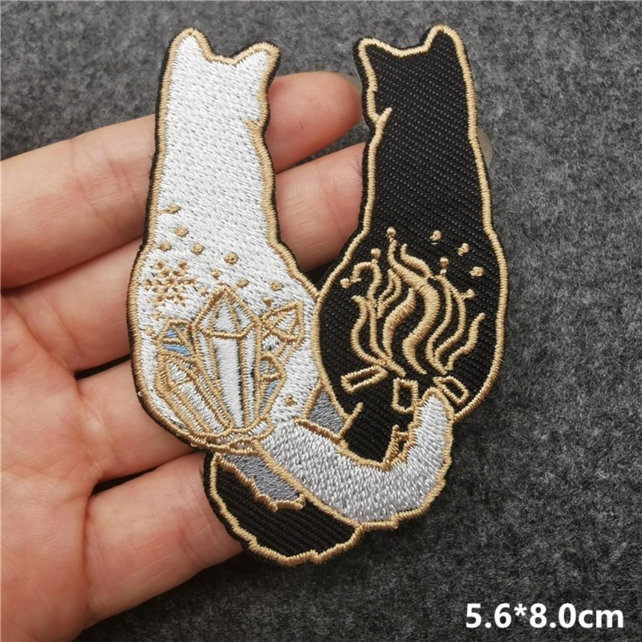 CAT LOVE Anime Rock Iron on Patch Letters - Depop