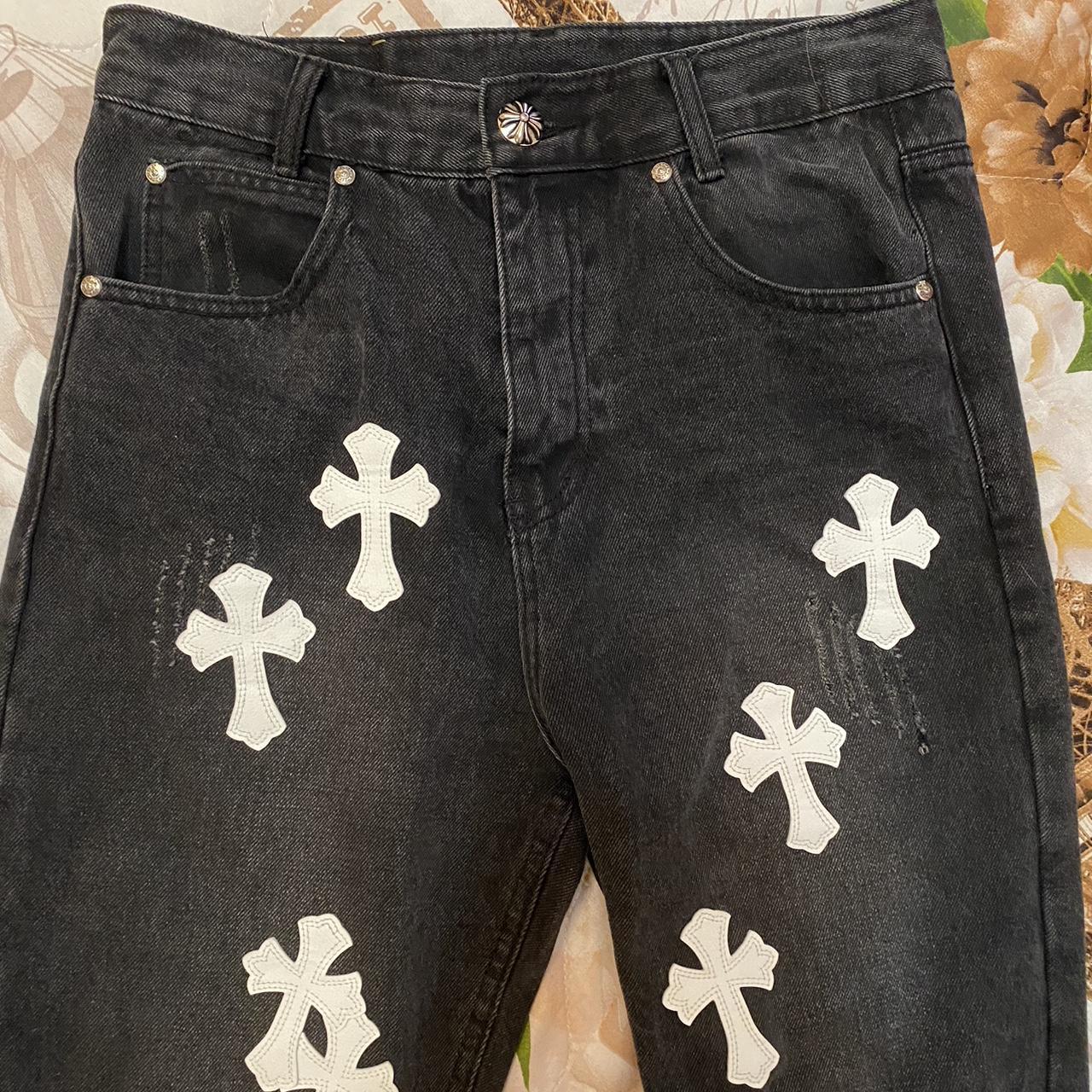 chrome-hearts-jeans-custom-levi-s-size-depop