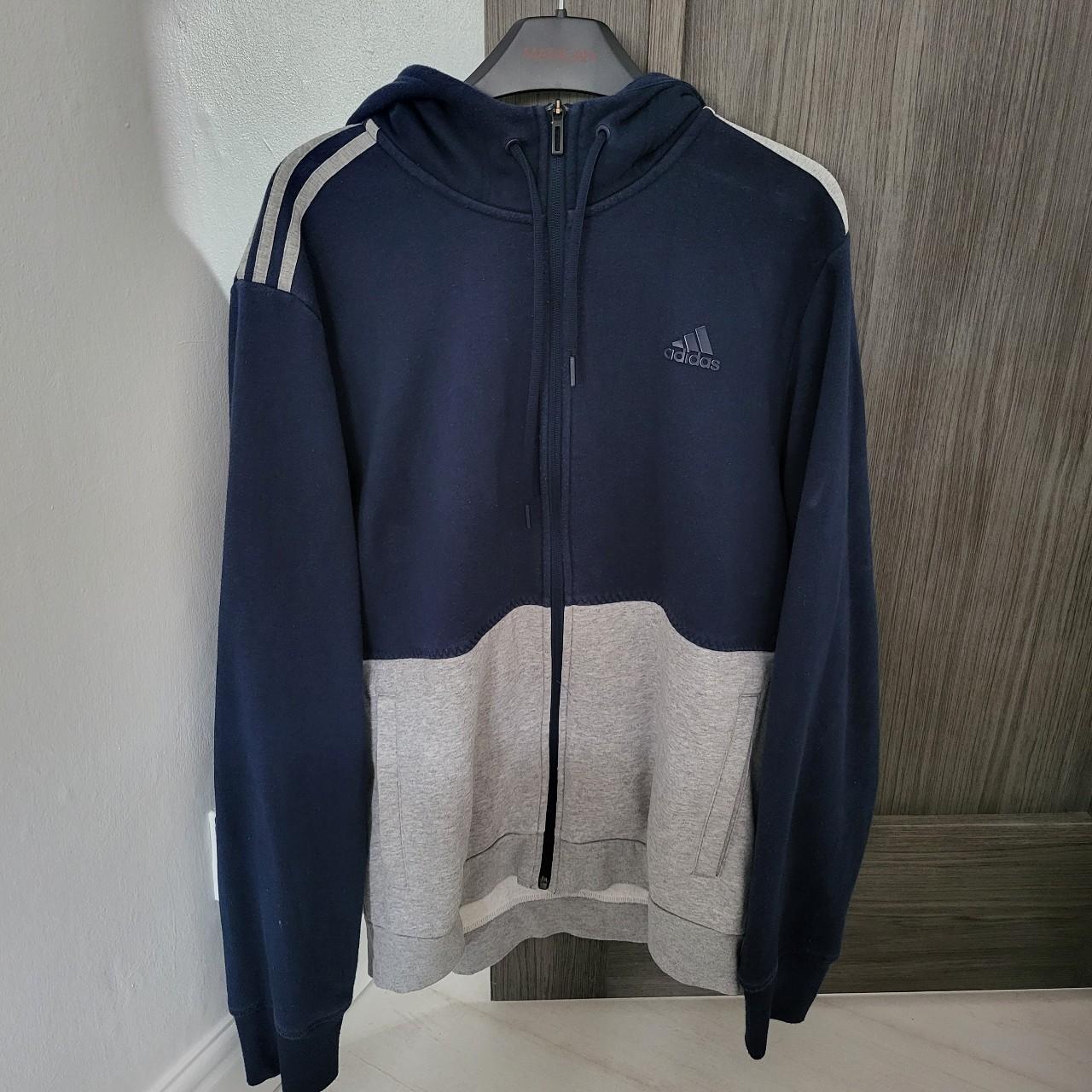 Large mans Adidas full zip hoodie. Has been used a... - Depop