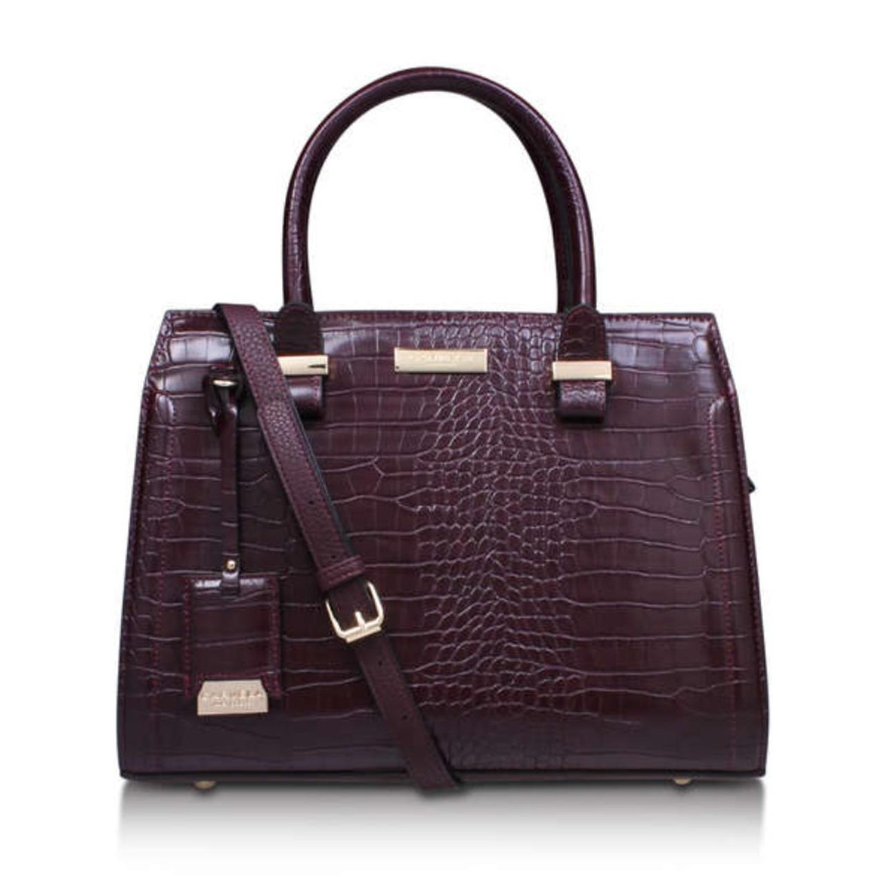 Carvela holly croc sale zip bag wine