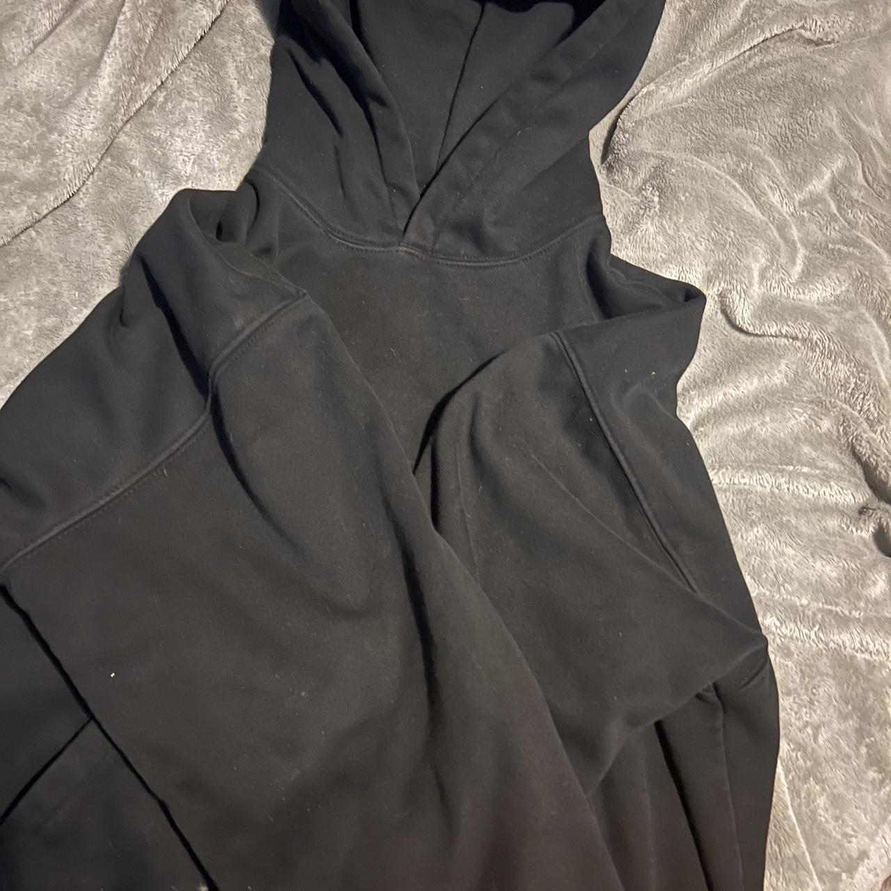 Black oversized hoodie. Medium sized - Depop