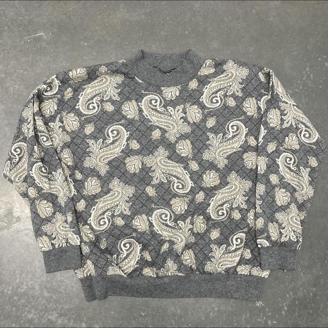 Vintage Grandma Sweater. Super cute pattern with... - Depop