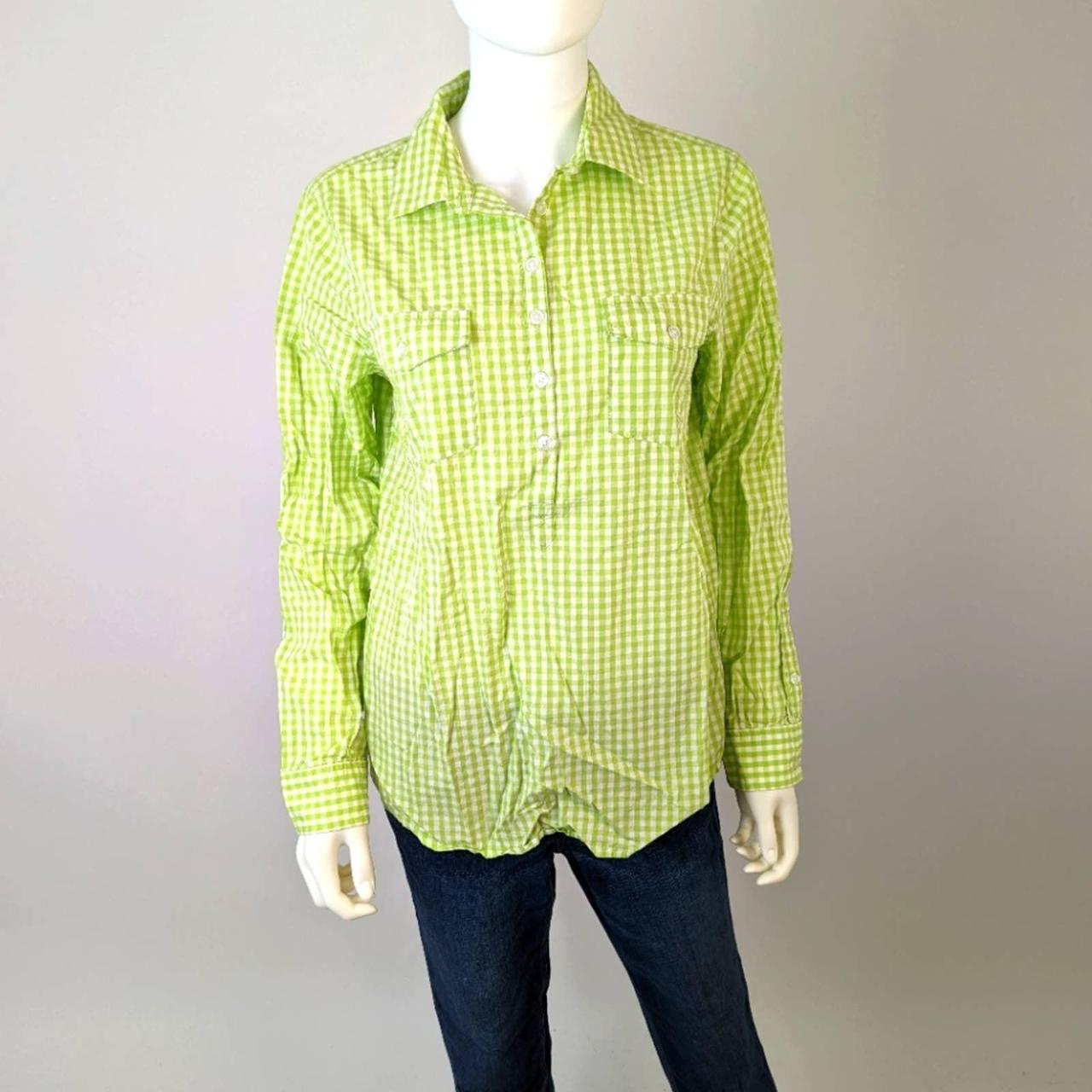 Jones New York Gingham Print Tunic Cotton... - Depop