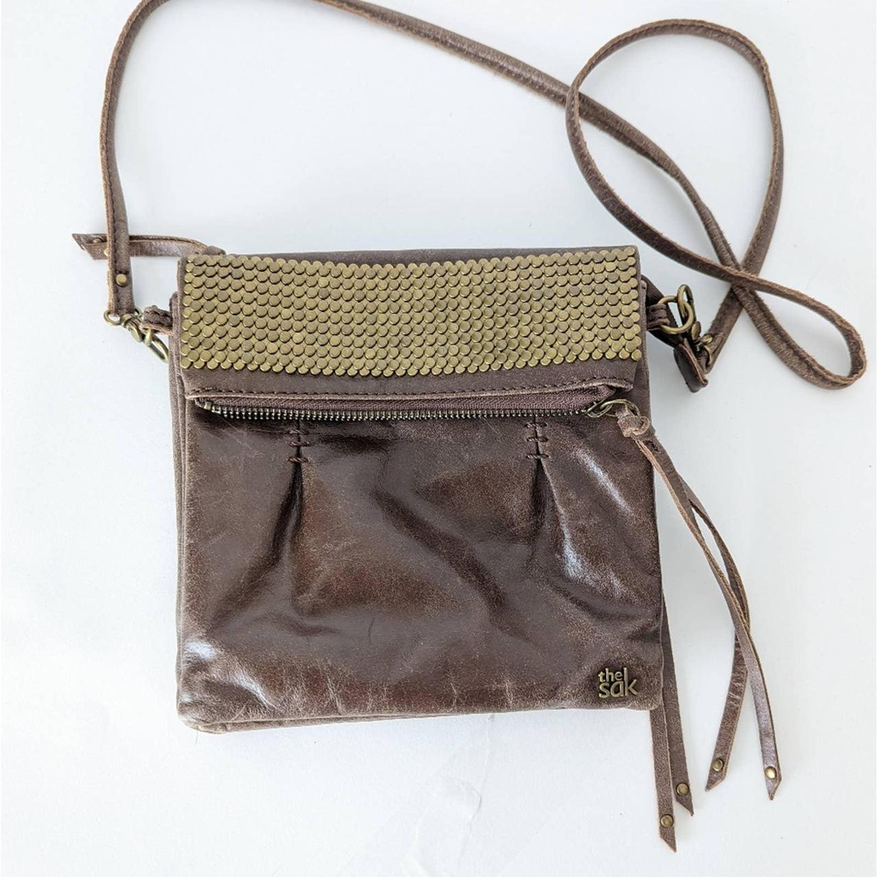 The Sak Crossbody Bag Rivet detail Fold over flaps... Depop
