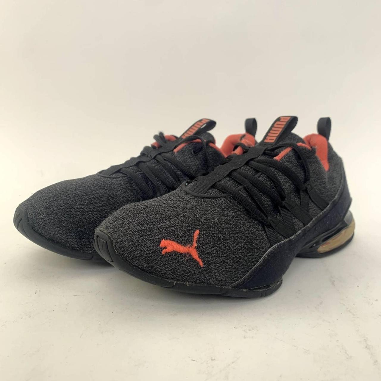 Puma Women's Black and Orange Trainers | Depop