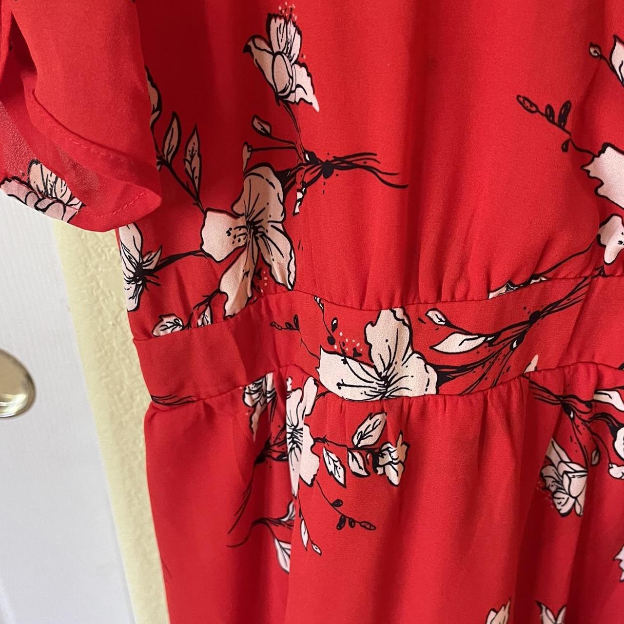 Marshall Women's Red and White Dress (3)