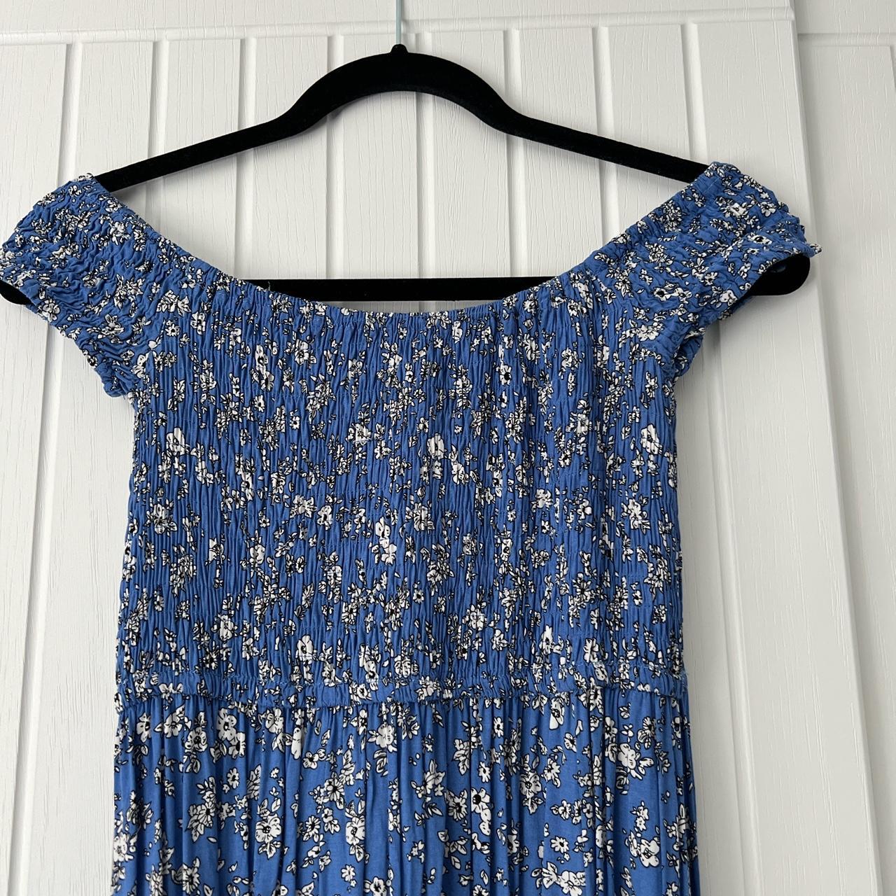 blue-floral-floaty-midi-dress-with-bardot-neckline-depop