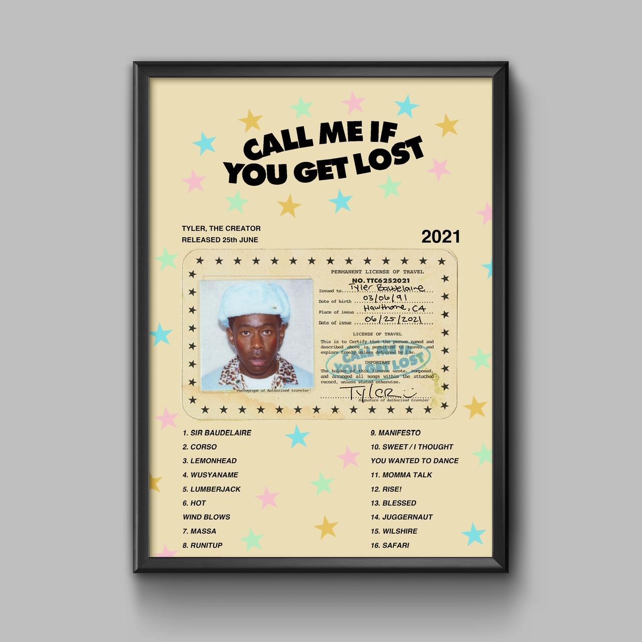 A3 Print    Tyler, The Creator - Call Me If You Get - Depop