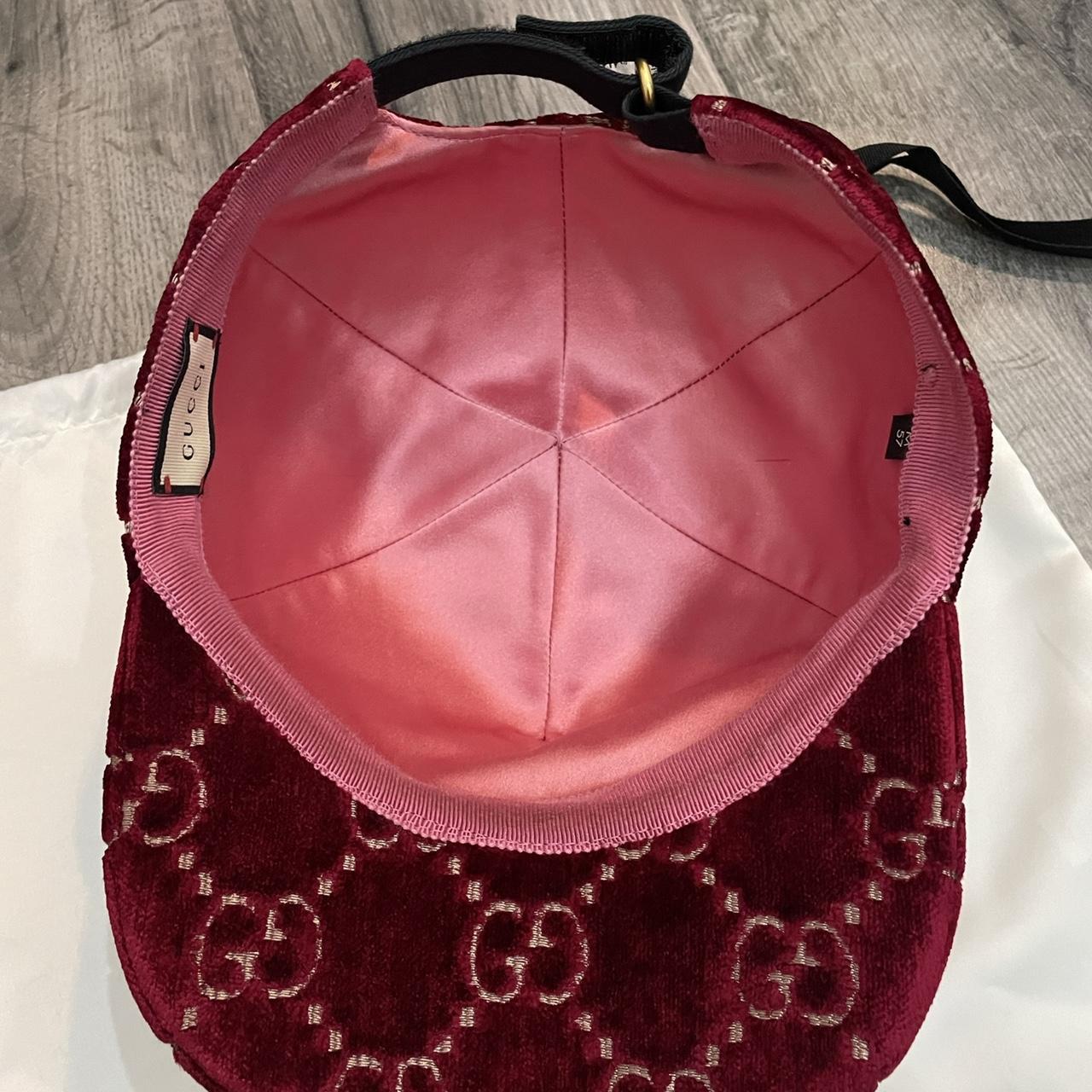 Gucci Velvet Red Cap Super Rare Cap Only One Listed... - Depop