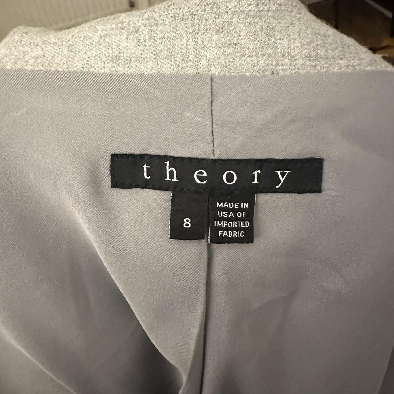 Theory Women's Grey Coat | Depop