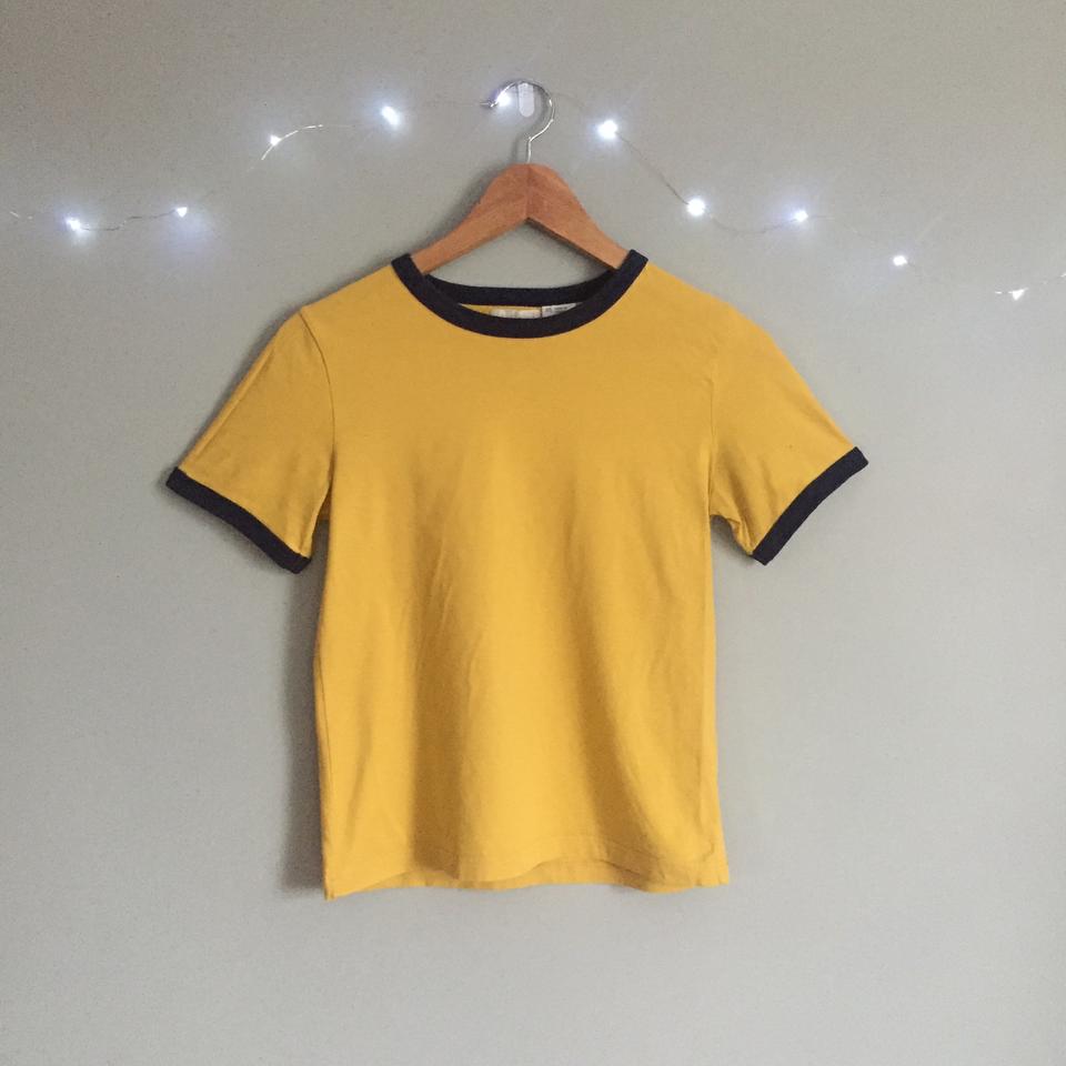 women's mustard ringer tee  polished prints – Fraser & Co. Modern