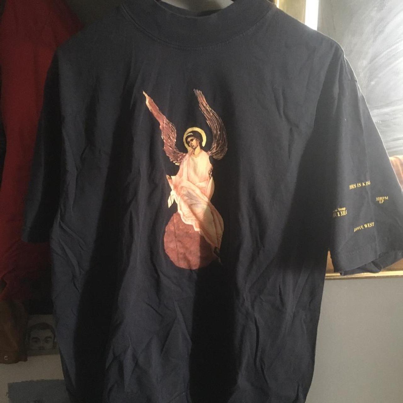 トップス 10s Kanye West Jesus is King Arch Angel Kanye West Jesus Is King Archangel I T-Shirt Blue Men's