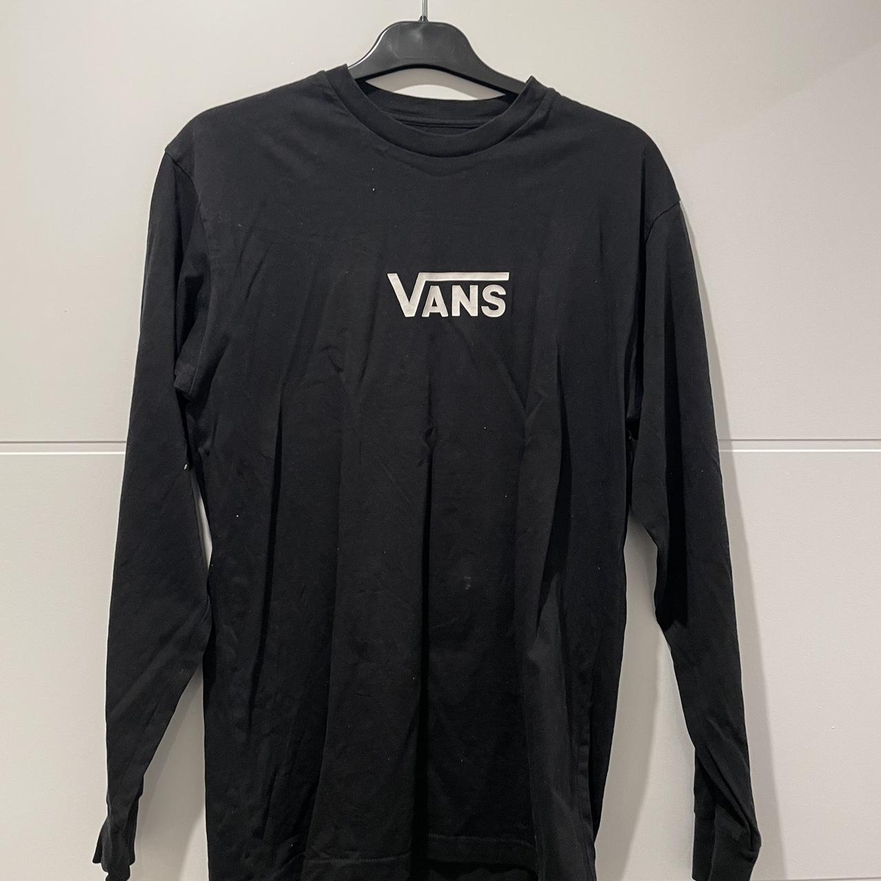 Vans Men's Black and White T-shirt | Depop