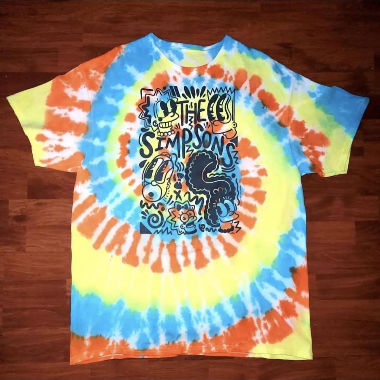 tie dye simpsons shirt