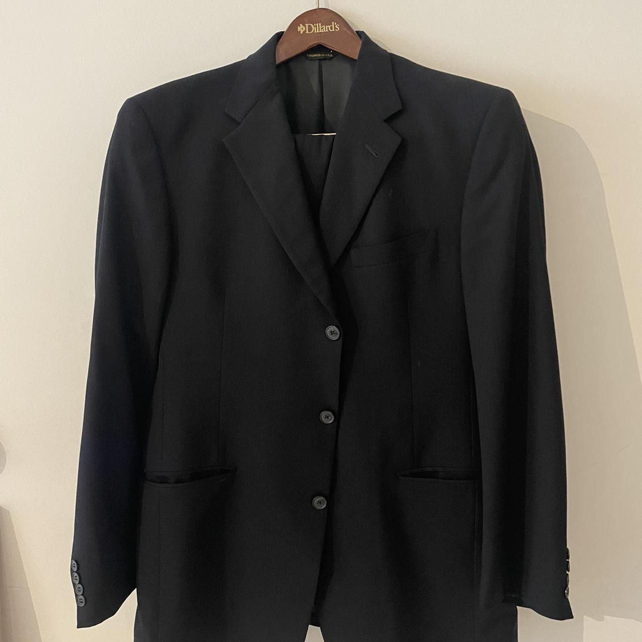 Barley worn black mens suit with matching pants.... - Depop