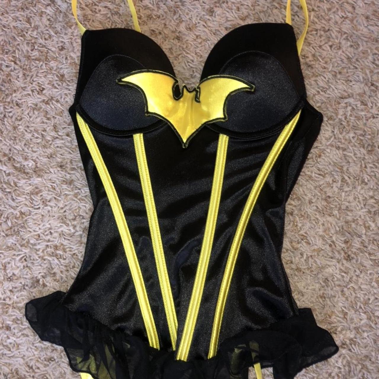 Batgirl Halloween costume. Steel boned corset top... - Depop