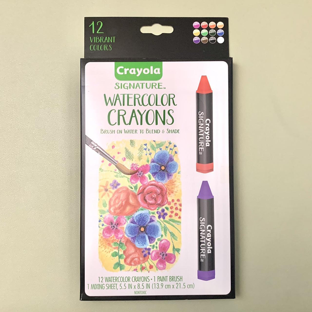 Crayola signature watercolor crayons comes with 12... Depop