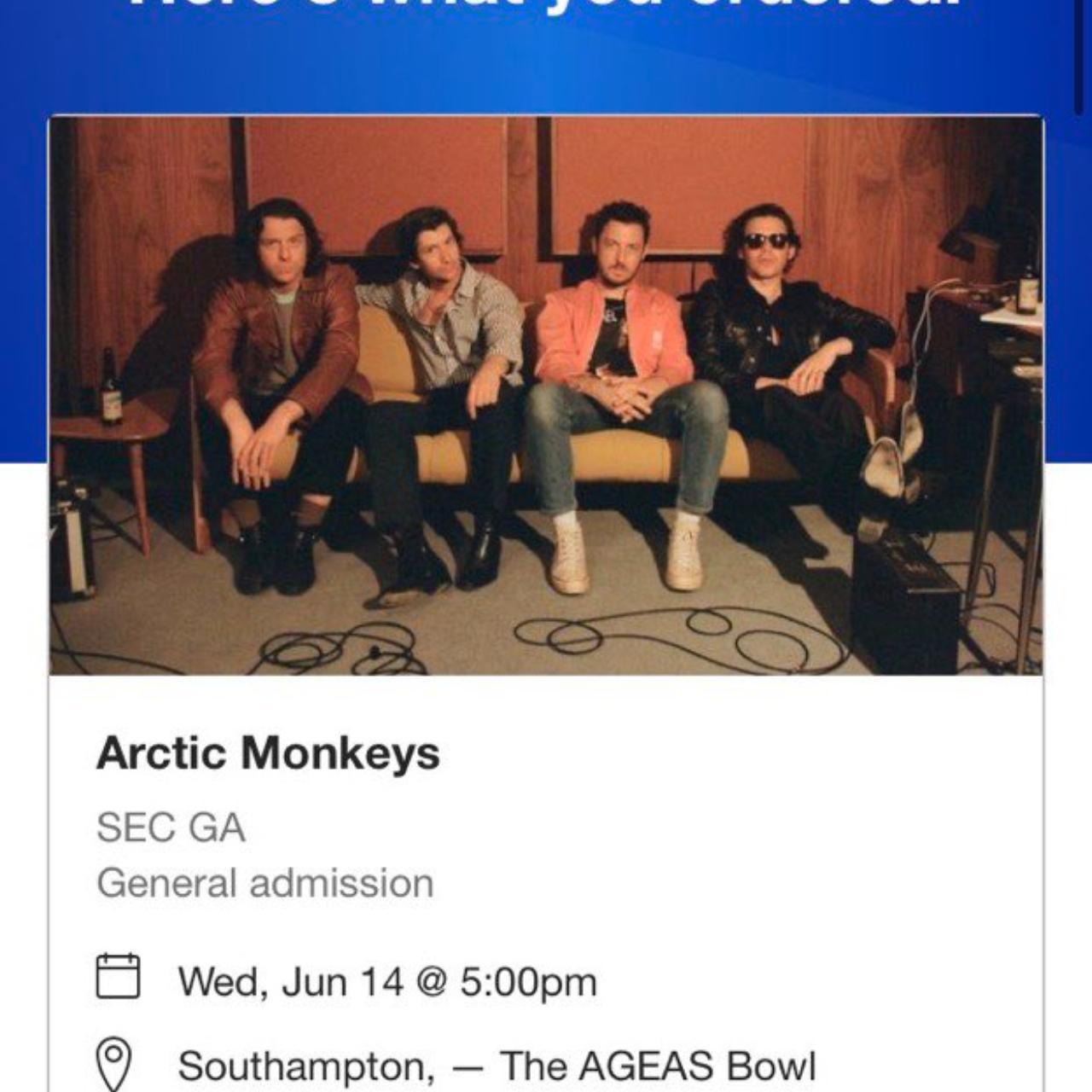 arctic monkey concert tickets dm igpointzay Depop