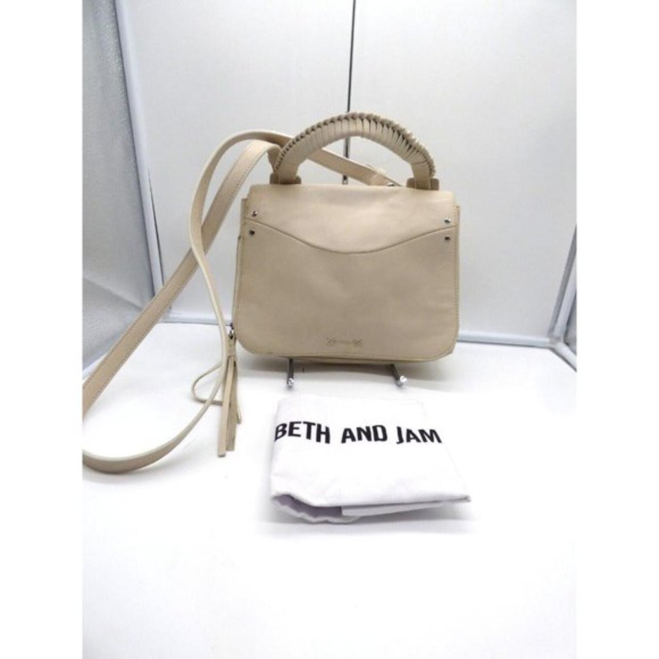 $495.00 Elizabeth and James Trapeze Flap Satchel, Crème Colored hotsell