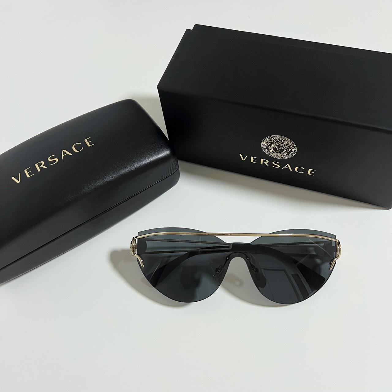 100% authentic black Versace Medusa Sunglasses Brand... - Depop