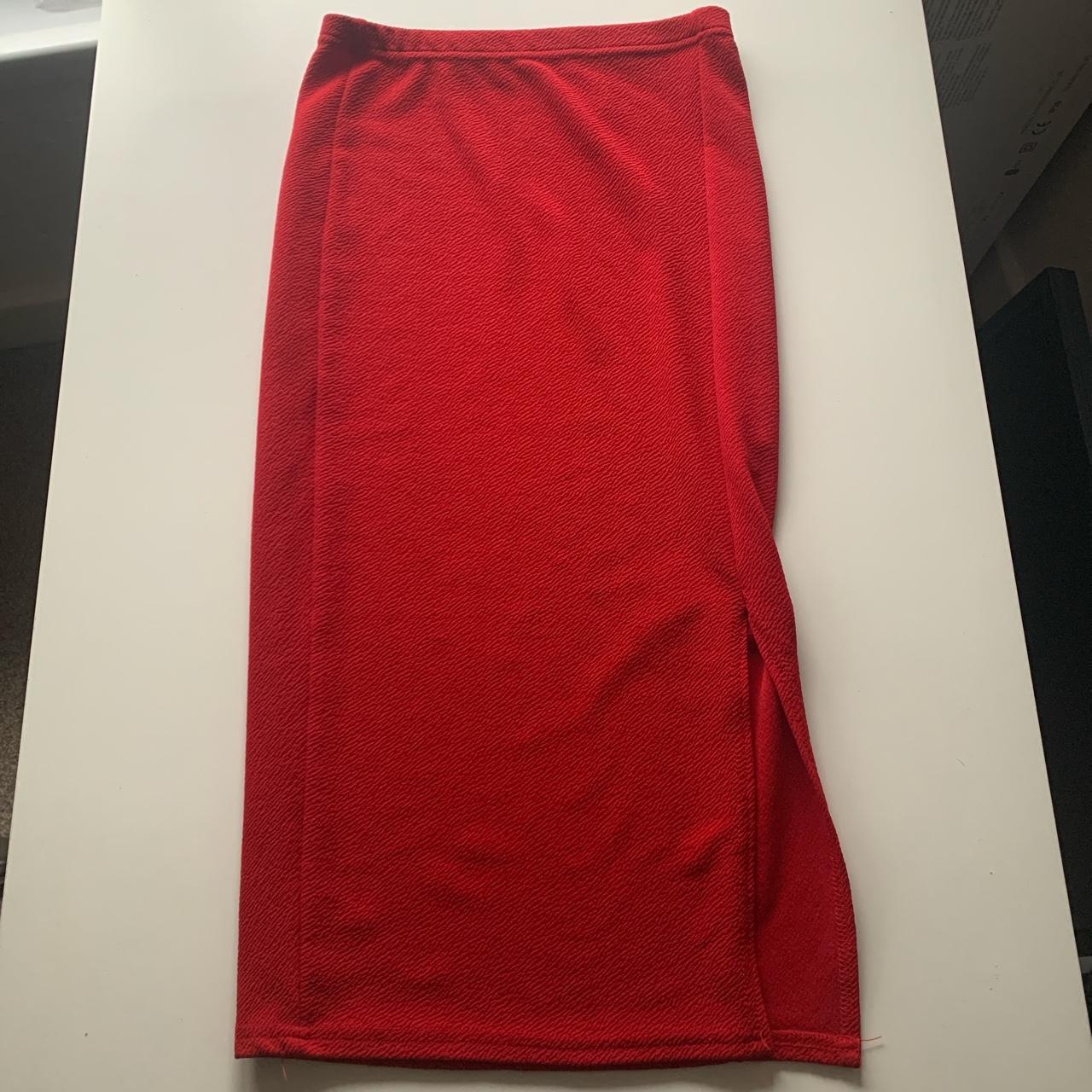 pretty-little-things-red-pencil-skirt-with-slit-up-depop