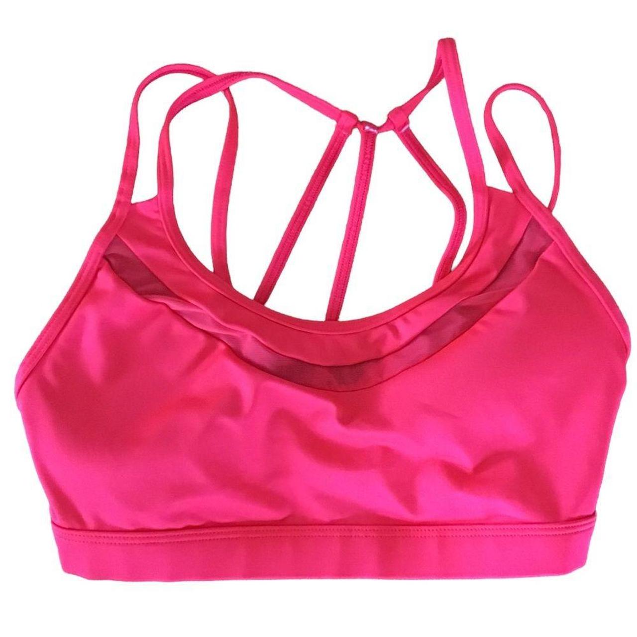 Pink ultimate push up sports bra tie dye - Depop