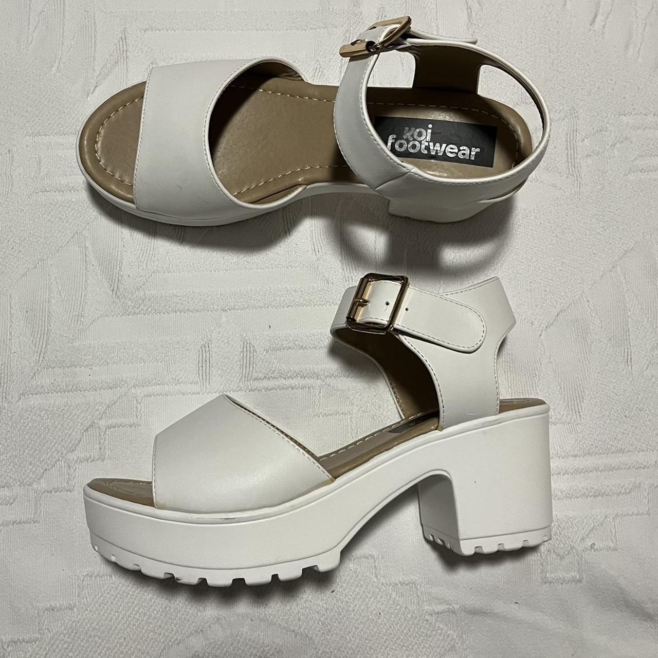Koi Footwear Women's White Sandals Depop