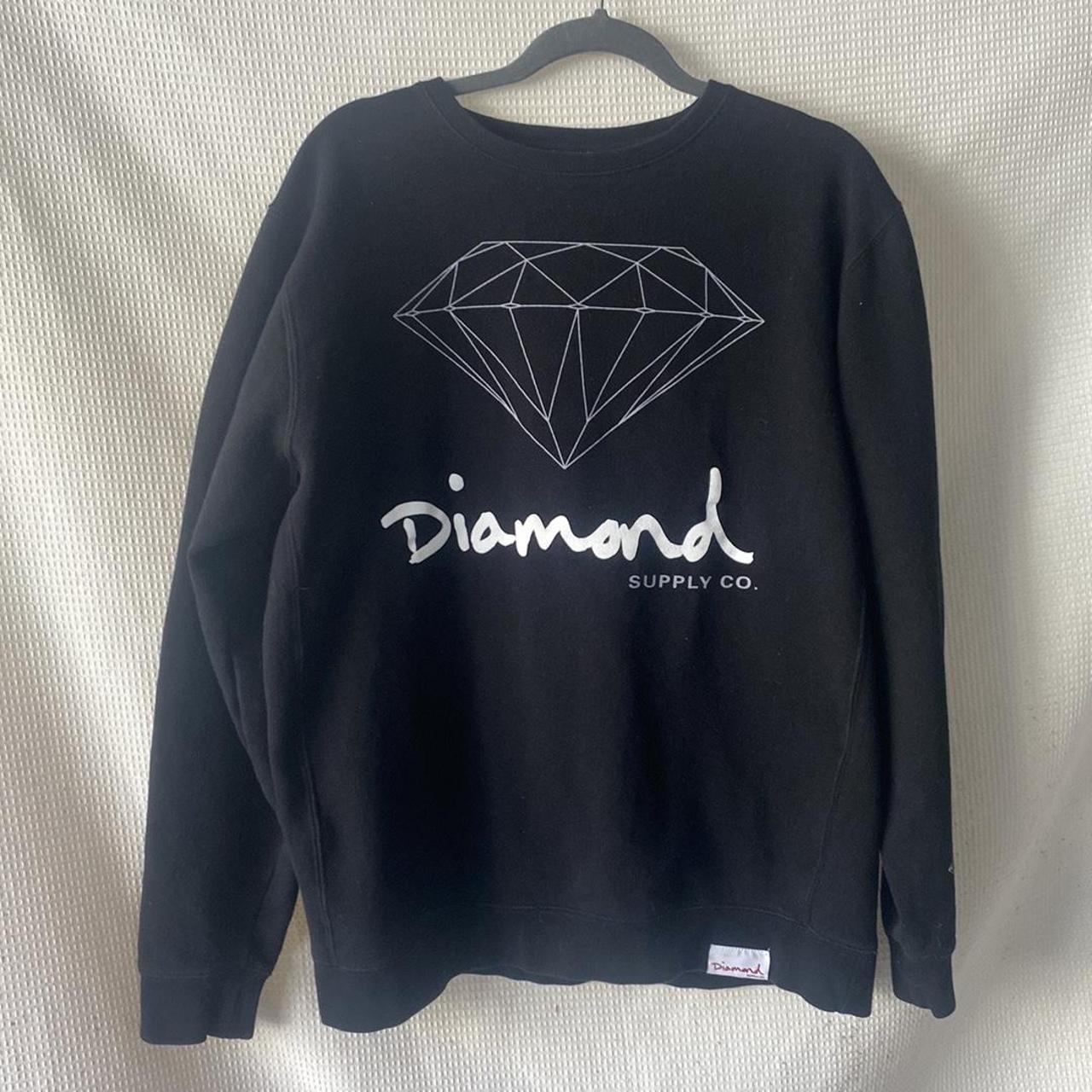 Diamond Supply Co Men S Black Sweatshirt Depop   P0 