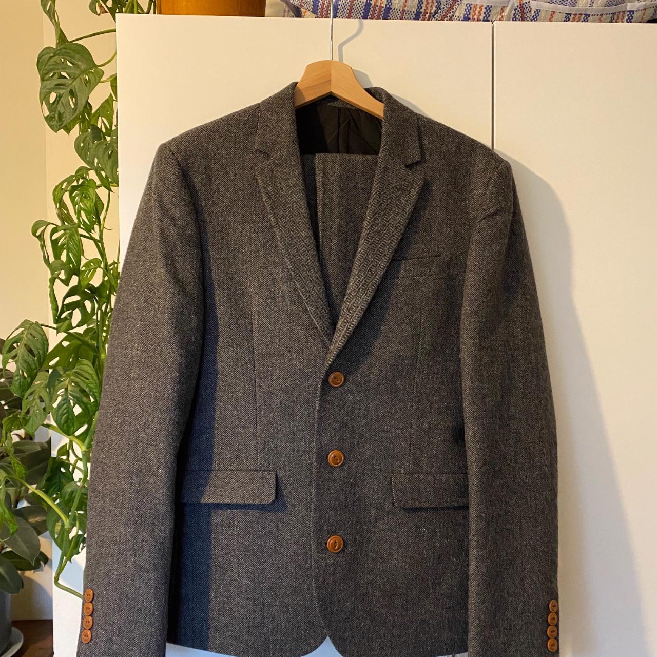 Men's suit in grey tweed. Bought from Asos and only... Depop