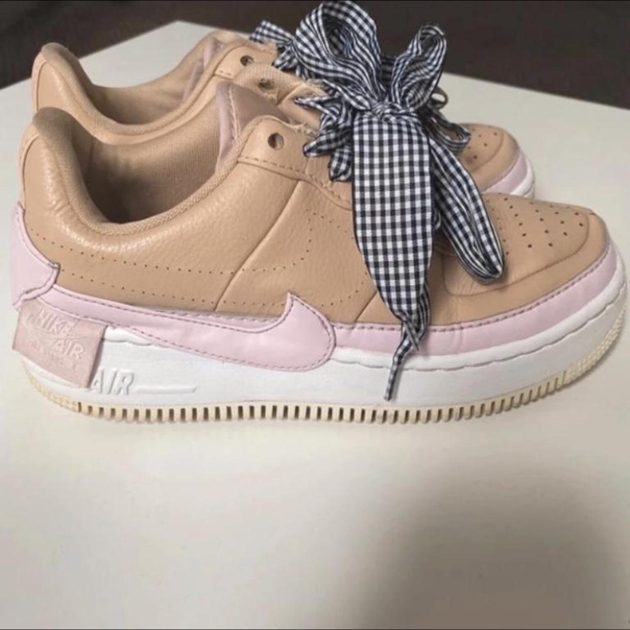 tan and pink nike air force