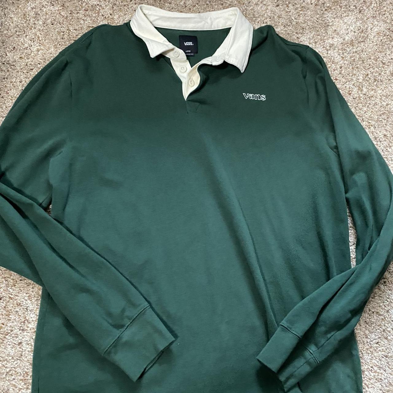 vans rugby collared shirt never worn mens Depop