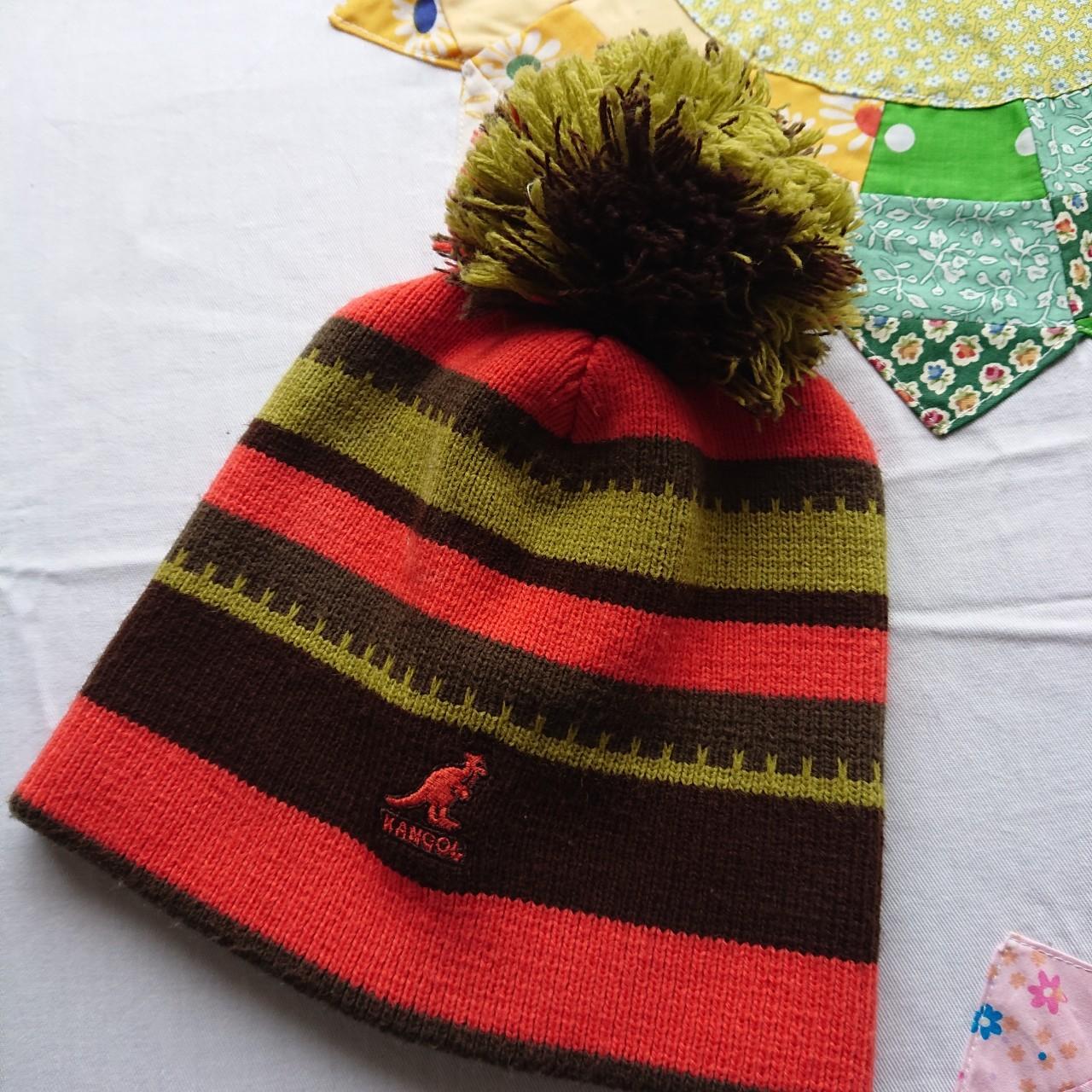 Kangol Men's Orange and Khaki Hat Depop