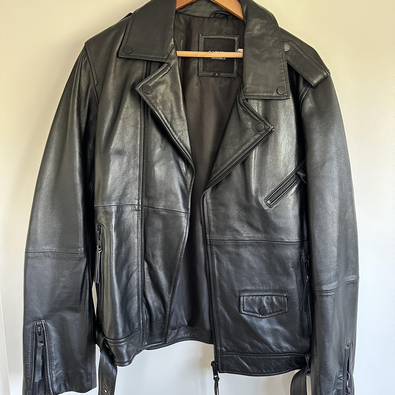 Barney’s Originals Leather Jacket Men’s XL. Worn... - Depop